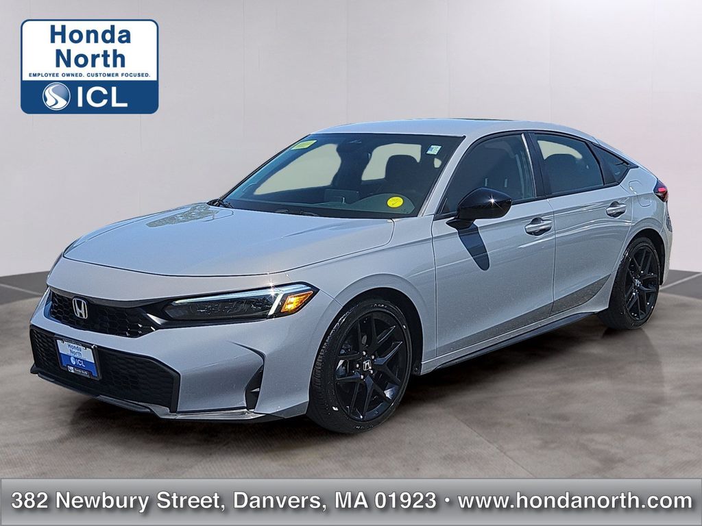 Gray 2025 Honda Civic Hatchback Hatchback Front-Wheel Drive Continuously Variable Transmission