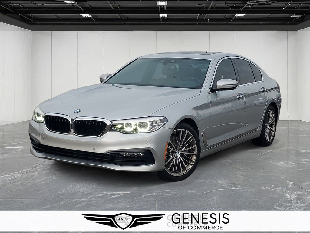 Glacier Silver Metallic 2018 BMW 5 Series Sedan All-Wheel Drive 8-Speed Automatic