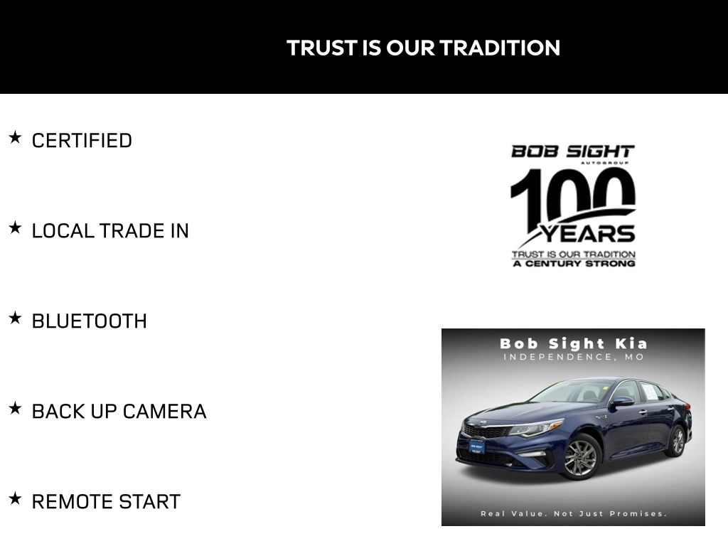Certified 2019 Kia Optima LX with VIN 5XXGT4L37KG345336 for sale in Kansas City