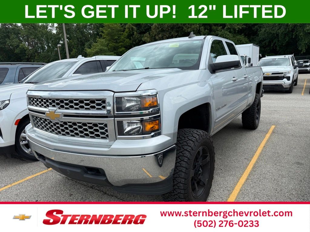 Silver Ice Metallic 2015 Chevrolet Silverado 1500 Pickup Truck Four-Wheel Drive 6-Speed Automatic Overdrive