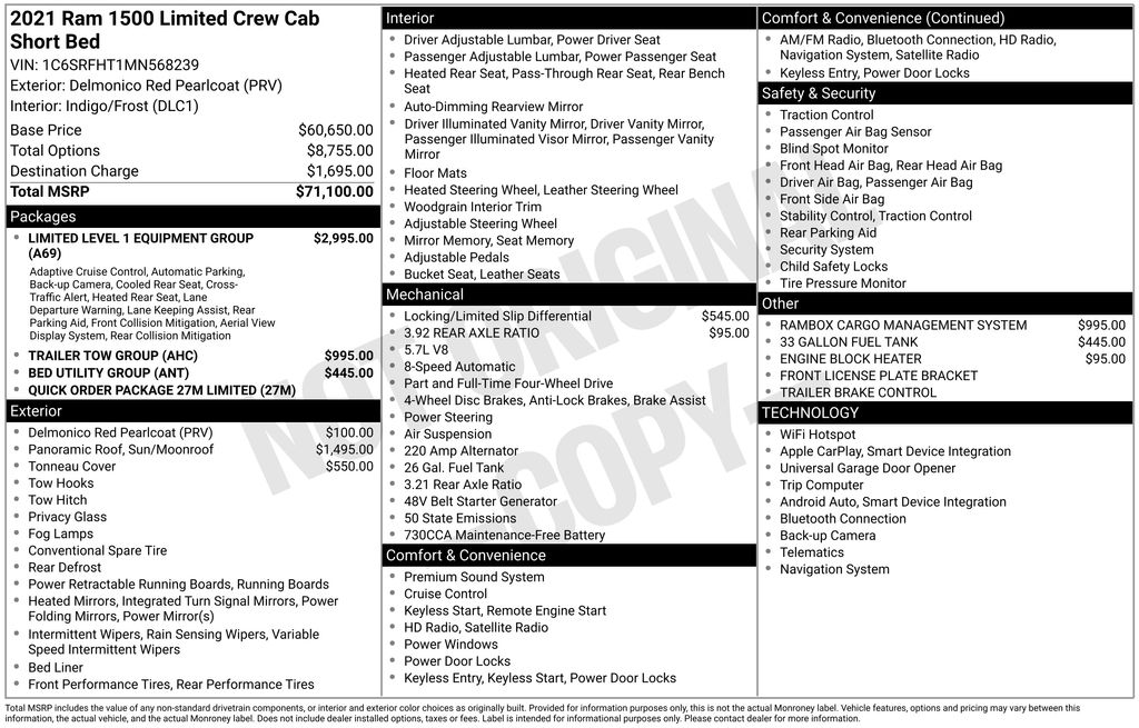 Used Car 2021 Ram 1500  Limited For Sale Under $40,000 In Austin, Texas