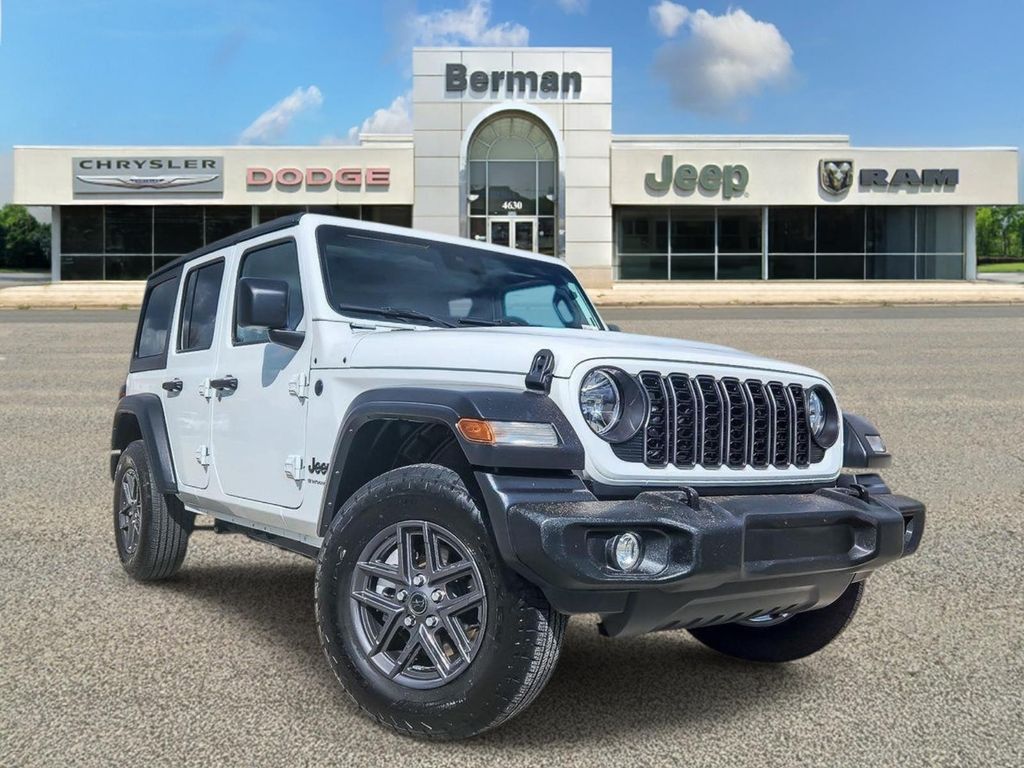 Bright White Clearcoat 2024 Jeep Wrangler Sport S 4-Door 4WD SUV / Crossover Four-Wheel Drive 8-Speed Automatic