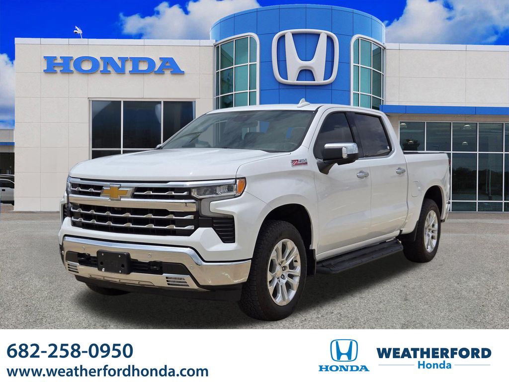 Summit White 2023 Chevrolet Silverado 1500 Pickup Truck Four-Wheel Drive Automatic