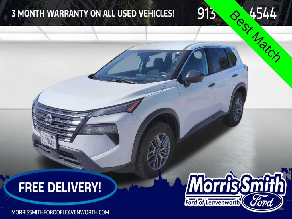 Glacier White 2024 Nissan Rogue S AWD SUV / Crossover All-Wheel Drive Continuously Variable Transmission