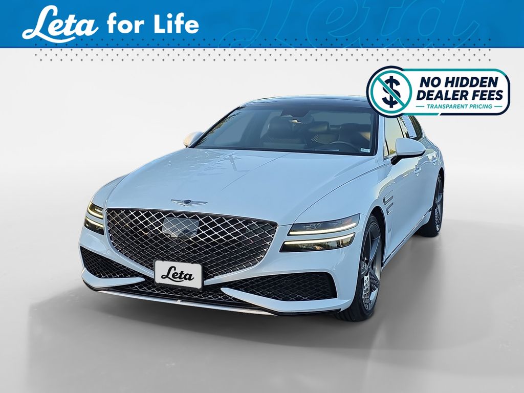 Alta White 2024 Genesis G80 3.5T Sport AWD Sedan All-Wheel Drive 8-Speed Automatic