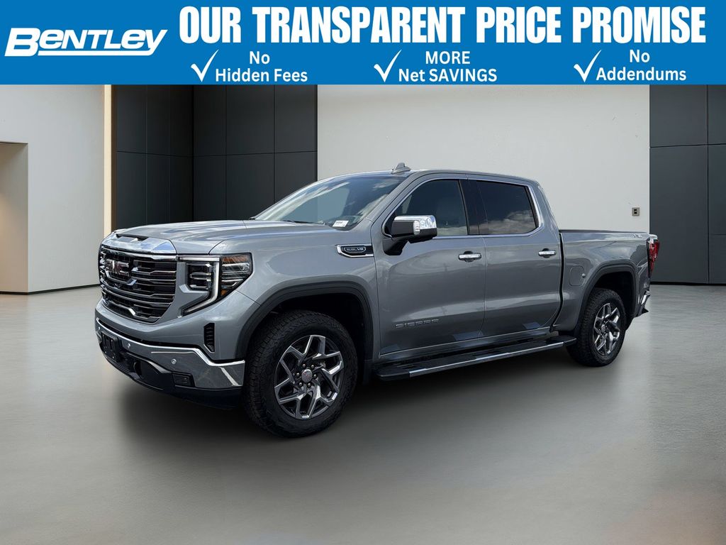 Sterling Metallic 2025 GMC Sierra 1500 SLT Crew Cab 4WD Pickup Truck Four-Wheel Drive Automatic