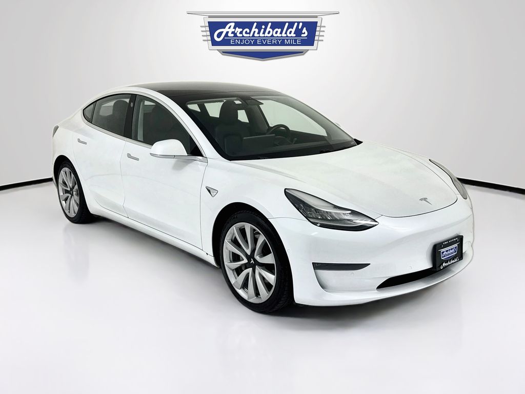 Pearl White Multi-Coat 2020 Tesla Model 3 Sedan All-Wheel Drive 1-Speed Automatic