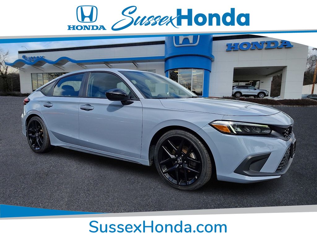 Sonic Gray Pearl 2024 Honda Civic Hatchback Hatchback Front-Wheel Drive Continuously Variable Transmission