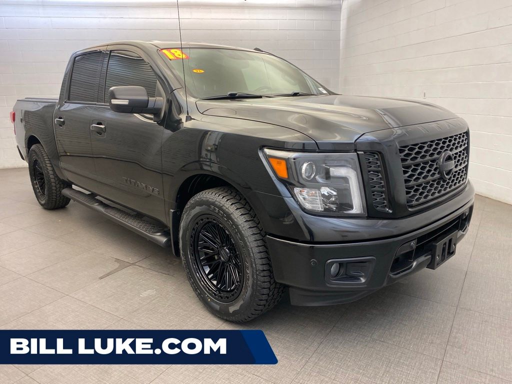 Gray (Magnetic Black) 2018 Nissan Titan Pickup Truck 4X2 7-Speed Automatic