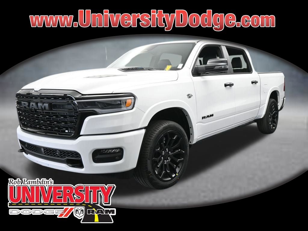 Bright White Clearcoat 2026 RAM 1500 Pickup Truck Four-Wheel Drive 8-Speed Automatic