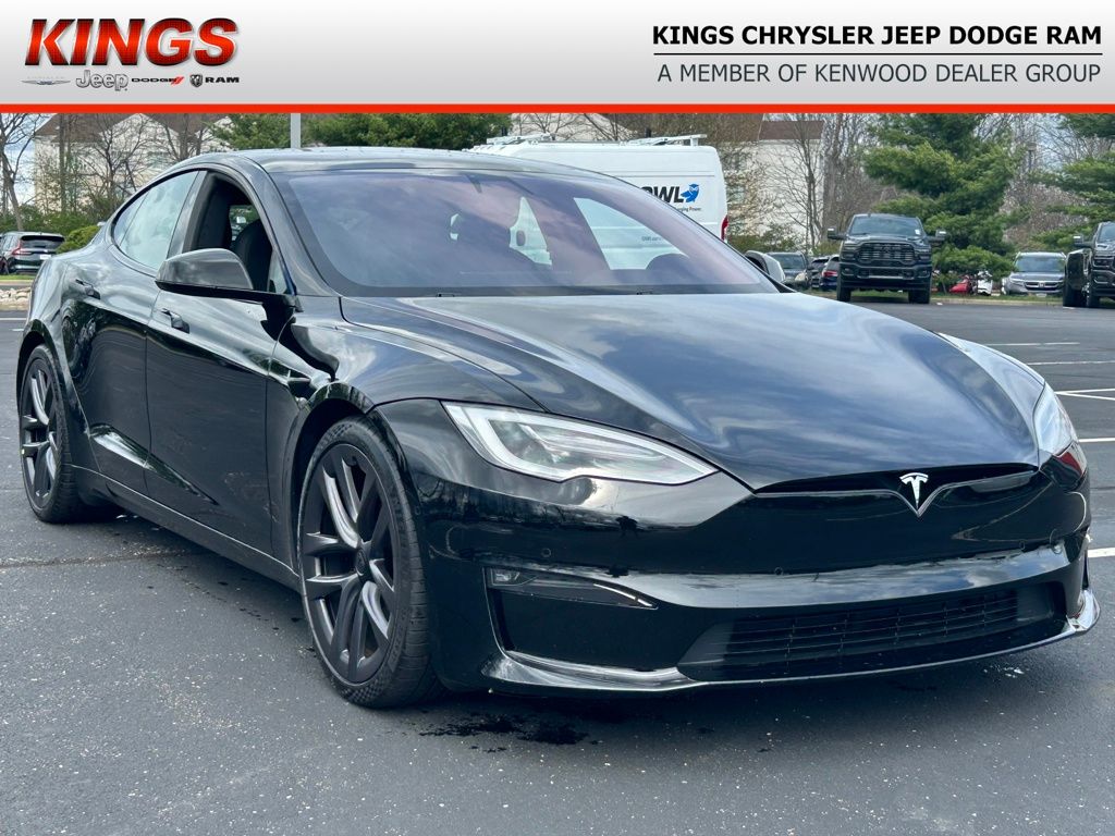 Solid Black 2021 Tesla Model S Long Range AWD Sedan All-Wheel Drive 1-Speed Automatic
