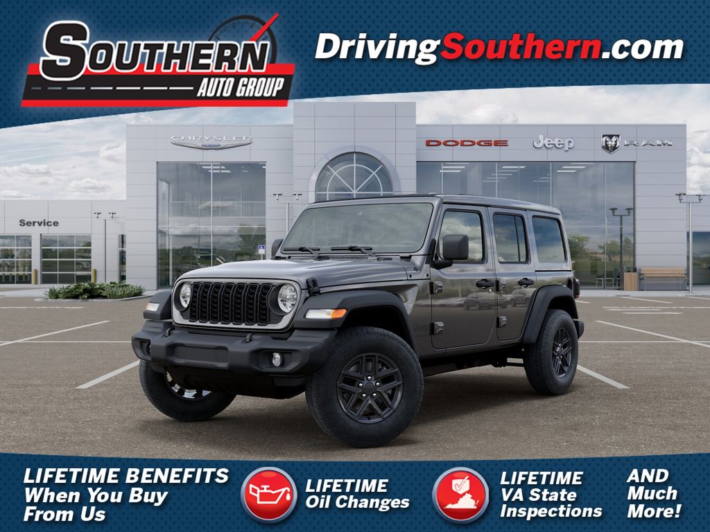 Gray (Granite Crystal Metallic Clearcoat) 2026 Jeep Wrangler Sport S 4-Door 4WD SUV / Crossover Four-Wheel Drive 8-Speed Automatic