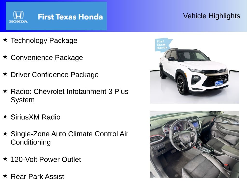 Used Car 2021 Chevrolet Trailblazer  Rs For Sale Under $20,000 In Austin, Texas