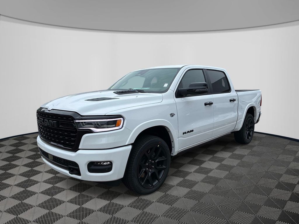 White 2026 RAM 1500 Pickup Truck Four-Wheel Drive 8-Speed Automatic