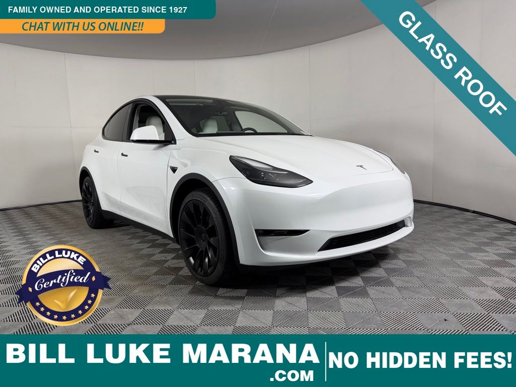 Pearl White Multi-Coat 2023 Tesla Model Y Long Range AWD SUV / Crossover All-Wheel Drive 1-Speed Automatic