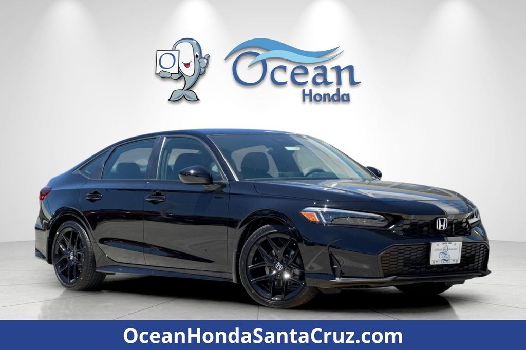 Crystal Black Pearl 2026 Honda Civic Sedan Front-Wheel Drive Continuously Variable Transmission