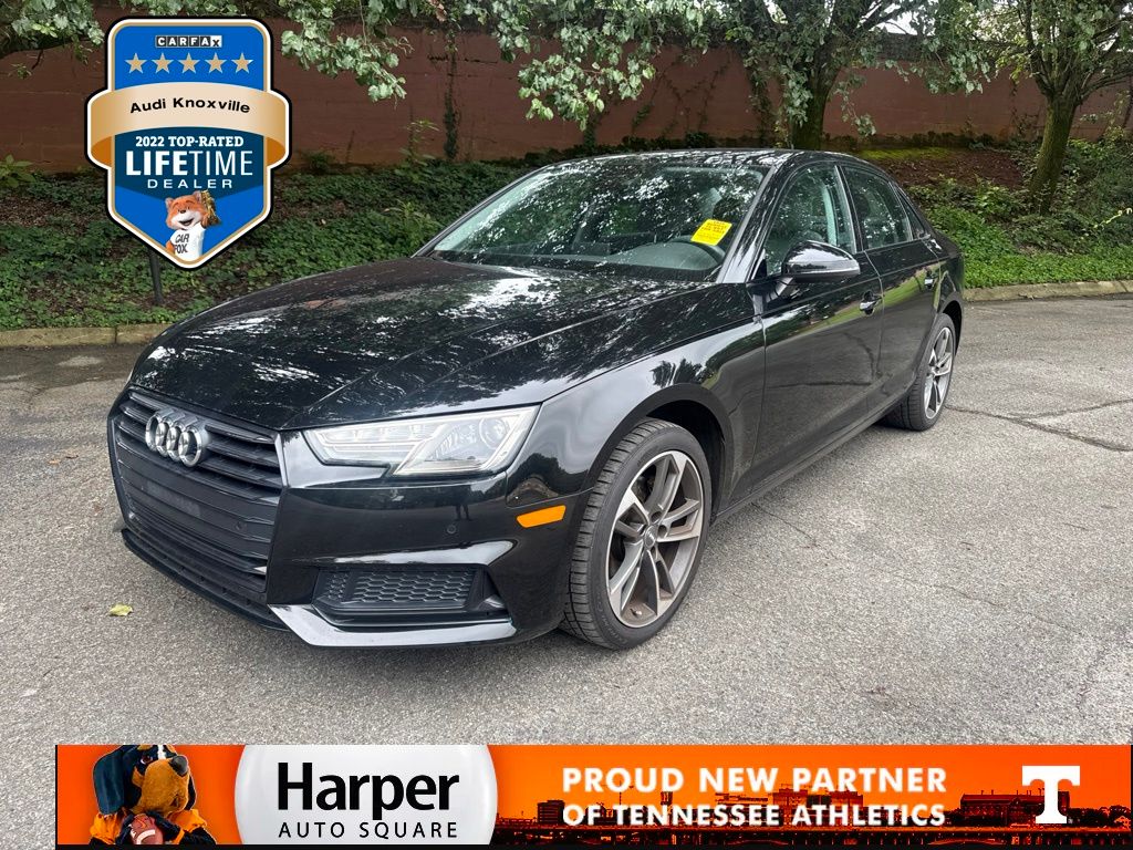 Brilliant Black 2019 Audi A4 Sedan Front-Wheel Drive 7-Speed Automatic