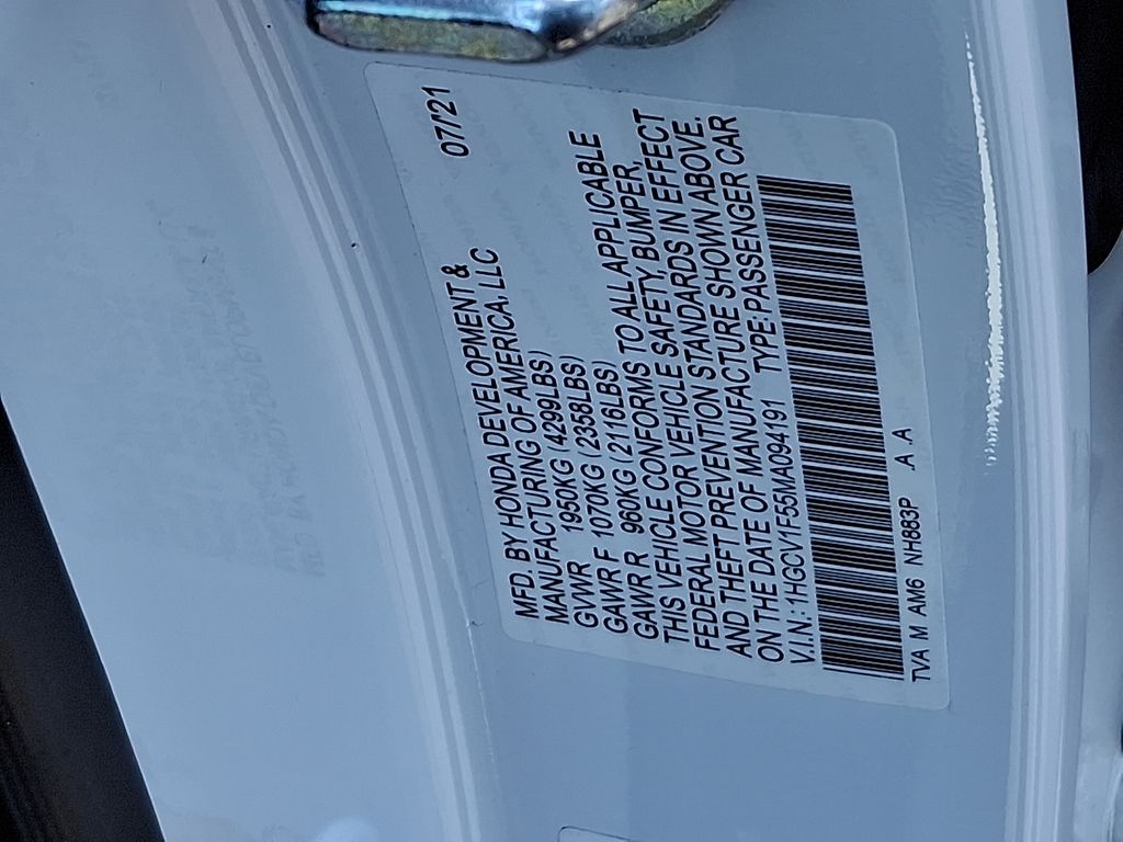 2021 Honda Accord EX-L 28