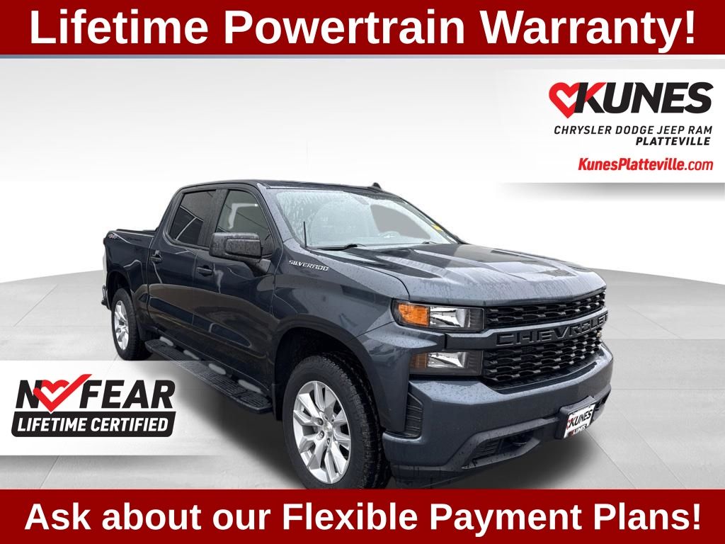 Blue 2019 Chevrolet Silverado 1500 Pickup Truck Four-Wheel Drive 6-Speed Automatic Overdrive