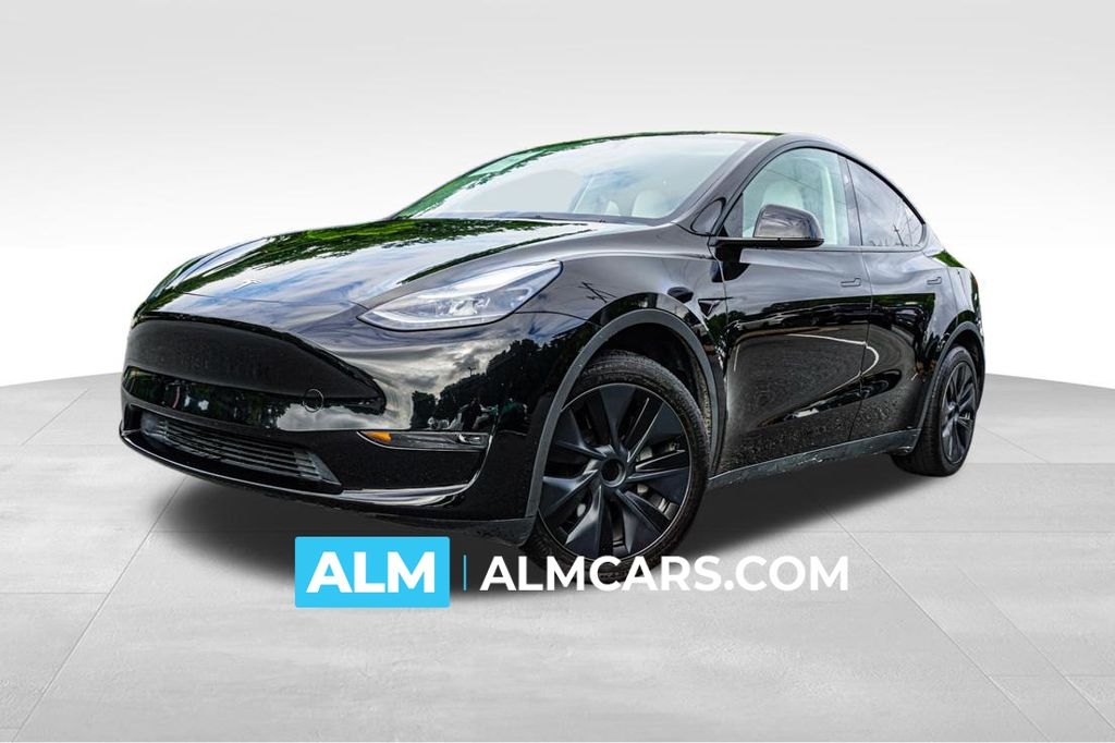 Solid Black 2025 Tesla Model Y SUV / Crossover Rear-Wheel Drive 1-Speed Automatic