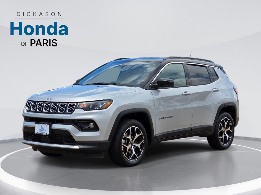 Silver 2025 Jeep Compass SUV / Crossover Four-Wheel Drive 8-Speed Automatic