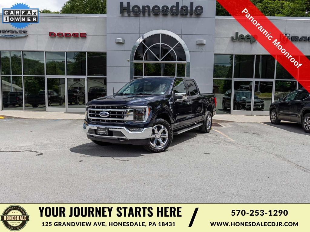 Blue Metallic 2021 Ford F-150 Pickup Truck Four-Wheel Drive Automatic