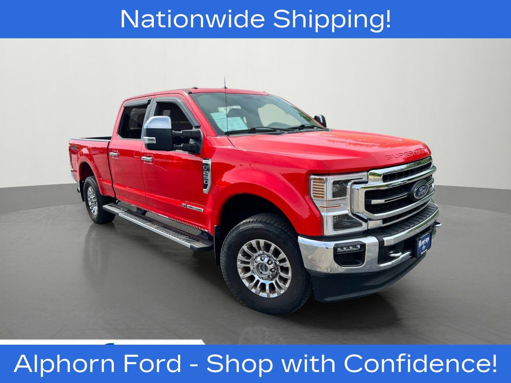Race Red 2021 Ford F-250 Super Duty Pickup Truck Four-Wheel Drive Automatic