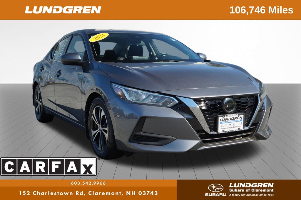 Gray (Gun Metallic) 2021 Nissan Sentra Sedan Front-Wheel Drive Continuously Variable Transmission