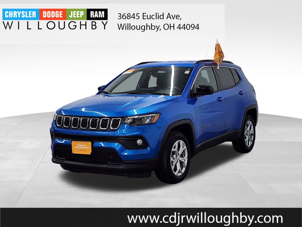 Hydro Blue Pearlcoat 2024 Jeep Compass Latitude 4WD SUV / Crossover Four-Wheel Drive 8-Speed Automatic