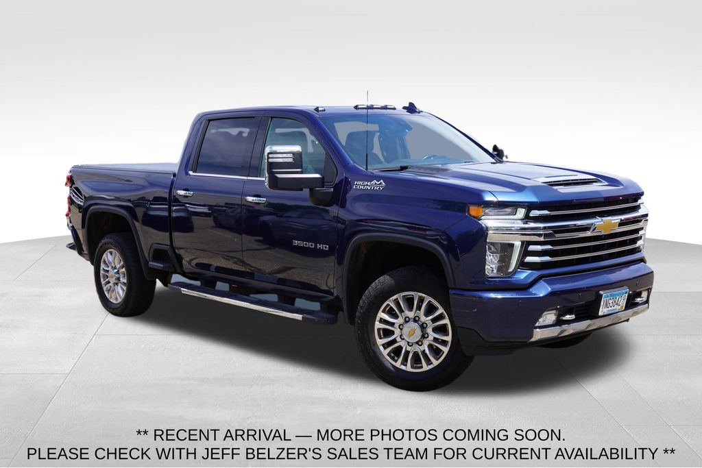 Northsky Blue Metallic 2023 Chevrolet Silverado 3500HD High Country Crew Cab 4WD Pickup Truck Four-Wheel Drive 6-Speed Automatic