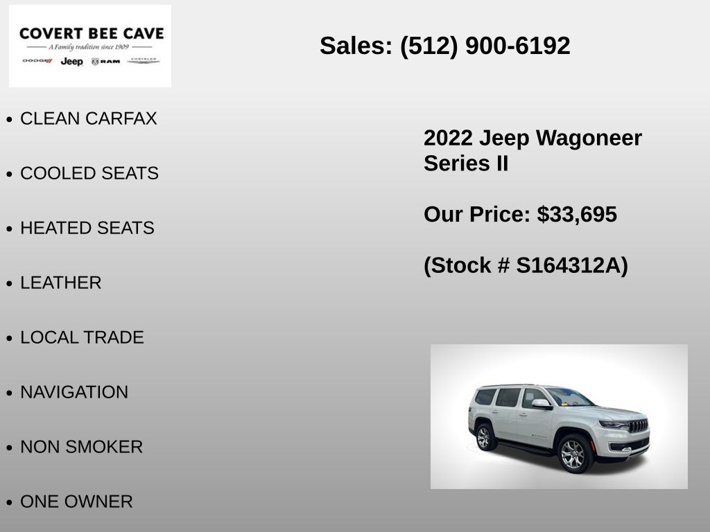 Used Car 2022 Jeep Wagoneer  Series Ii For Sale Under $35,000 In Austin, Texas
