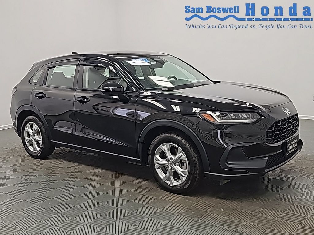 Crystal Black Pearl 2023 Honda HR-V LX FWD SUV / Crossover Front-Wheel Drive Continuously Variable Transmission