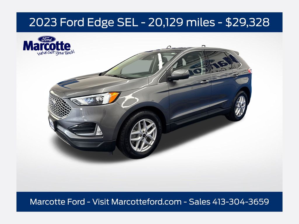 Gray Metallic 2023 Ford Edge SEL AWD SUV / Crossover All-Wheel Drive 8-Speed Automatic