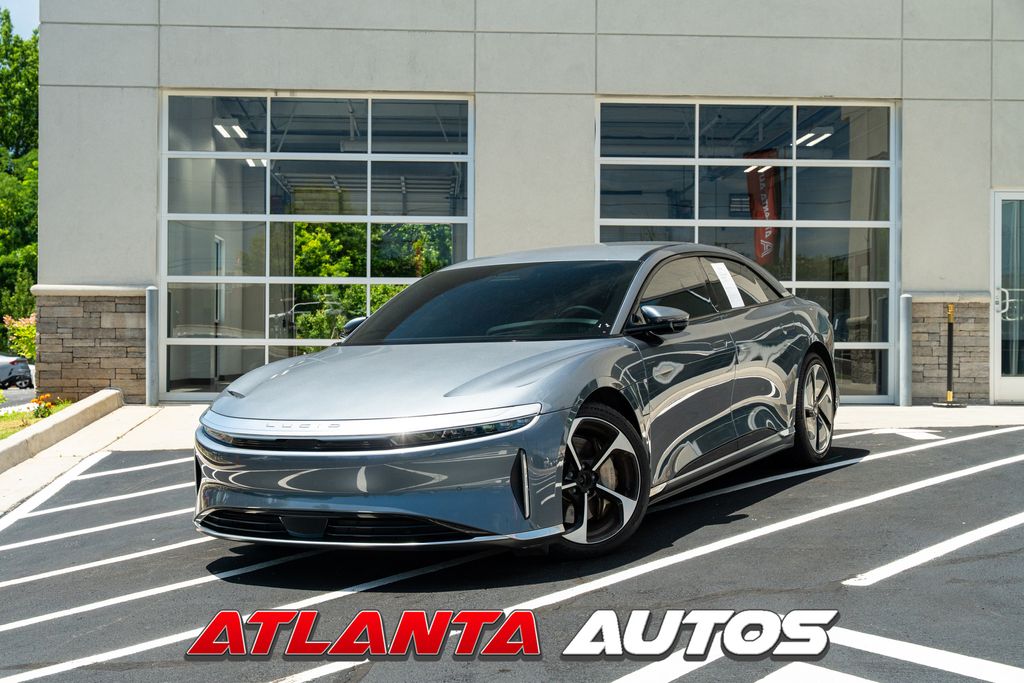 Fathom Blue Metallic 2024 Lucid Air Touring AWD Sedan All-Wheel Drive 1-Speed Automatic
