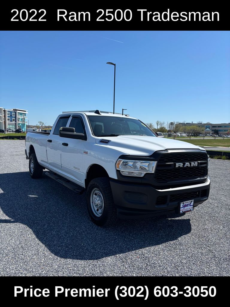 Bright White Clearcoat 2022 RAM 2500 Tradesman Crew Cab LB 4WD Pickup Truck Four-Wheel Drive 8-Speed Automatic