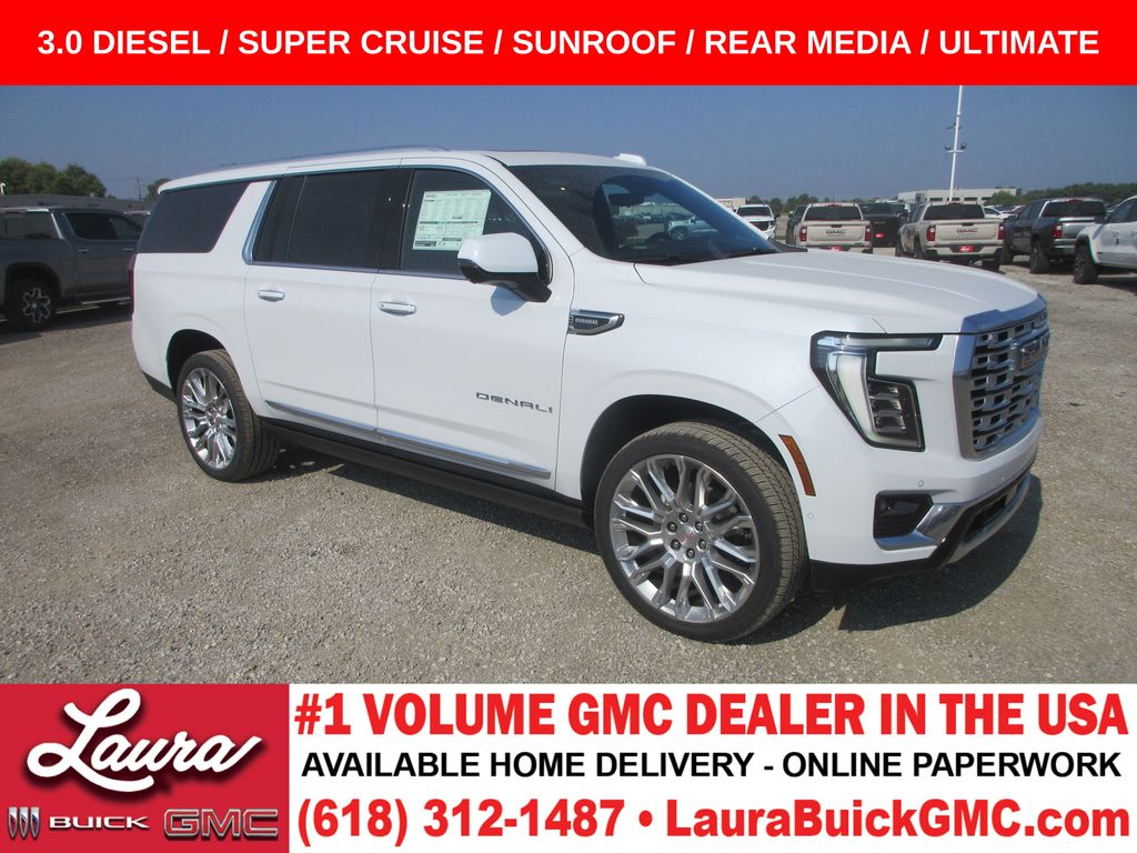 Glacier White Tricoat 2026 GMC Yukon XL SUV / Crossover Four-Wheel Drive