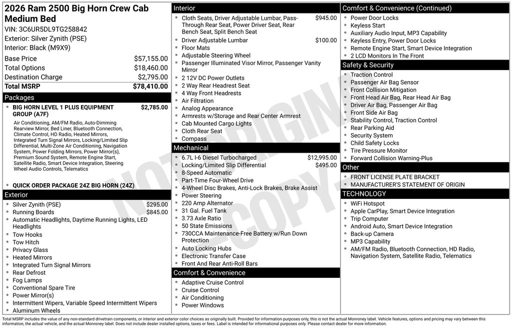 2026 RAM 2500's photo