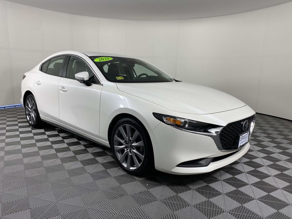 Snowflake White Pearl 2021 Mazda MAZDA3 Sedan All-Wheel Drive 6-Speed Automatic