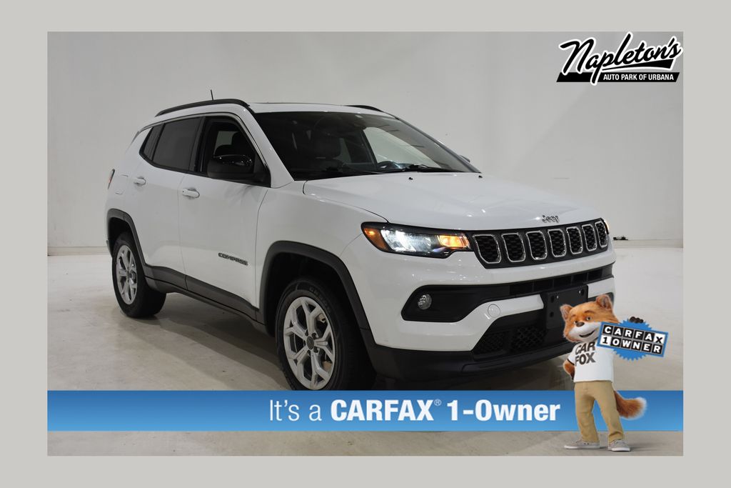 Bright White Clearcoat 2025 Jeep Compass Latitude 4WD SUV / Crossover Four-Wheel Drive 8-Speed Automatic
