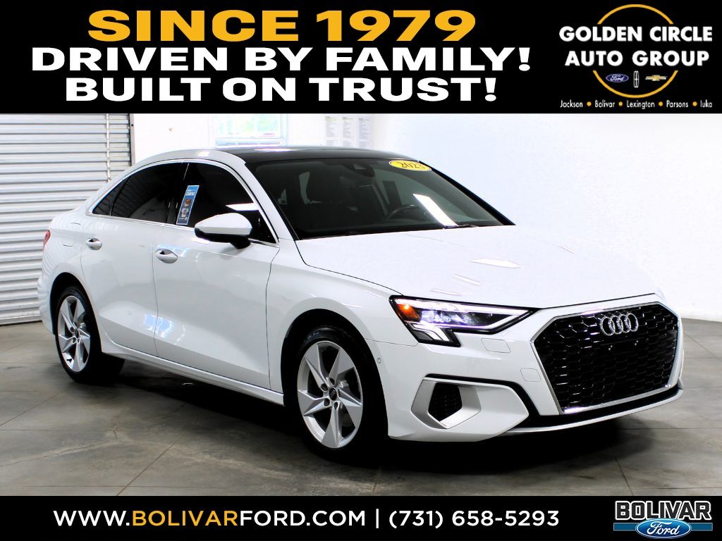 Glacier White Metallic 2023 Audi A3 40 TFSI Premium FWD Sedan Front-Wheel Drive 7-Speed Automatic