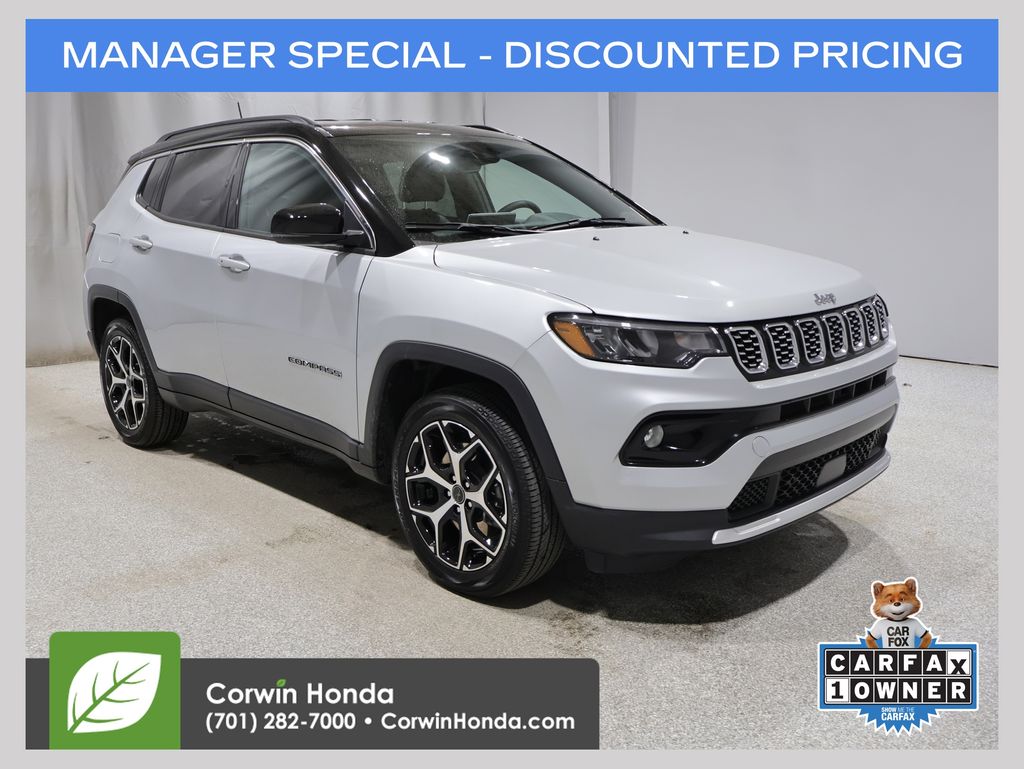 Silver Zynith Metallic Clearcoat 2025 Jeep Compass Limited 4WD SUV / Crossover Four-Wheel Drive 8-Speed Automatic