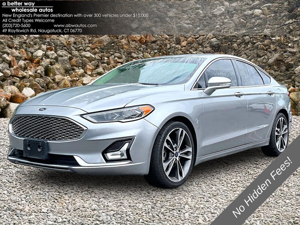 Silver Metallic 2020 Ford Fusion Titanium AWD Sedan All-Wheel Drive 6-Speed Automatic