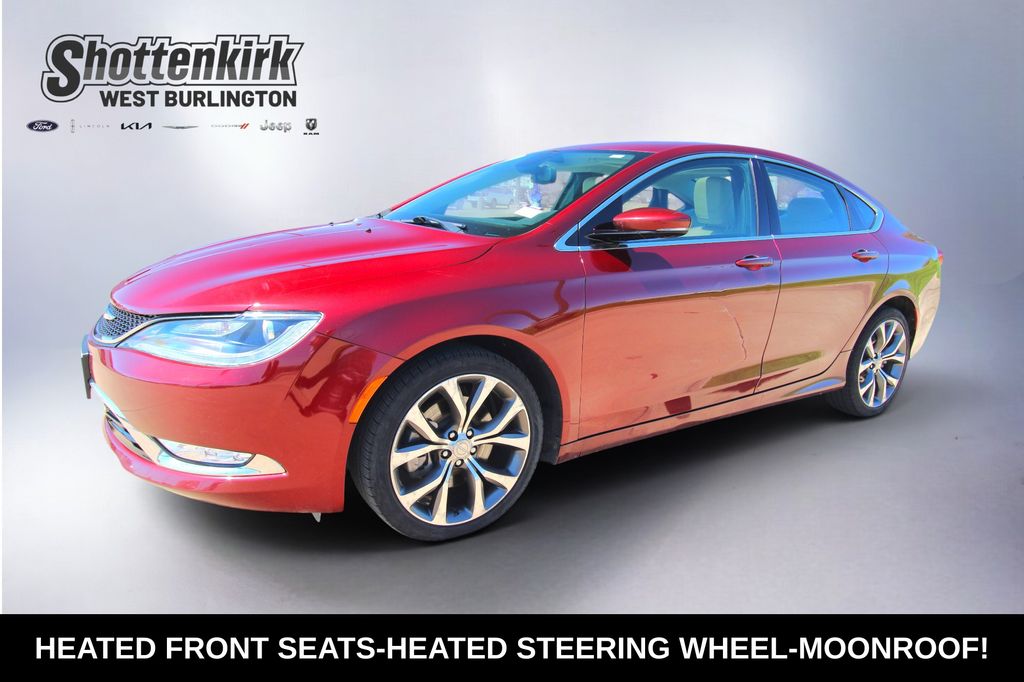 Velvet Red Pearlcoat 2015 Chrysler 200 C Sedan FWD Sedan Front-Wheel Drive 9-Speed Automatic