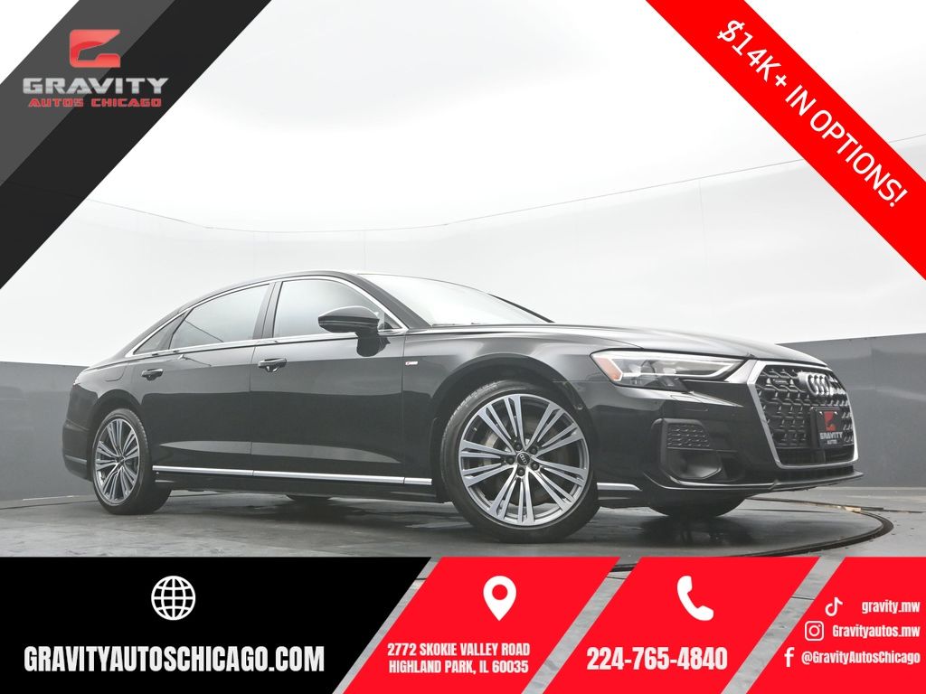 Mythos Black Metallic 2023 Audi A8 Sedan All-Wheel Drive 8-Speed Automatic