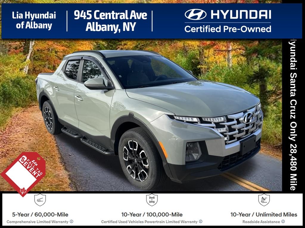 Sage Gray 2022 Hyundai Santa Cruz Pickup Truck All-Wheel Drive Automatic