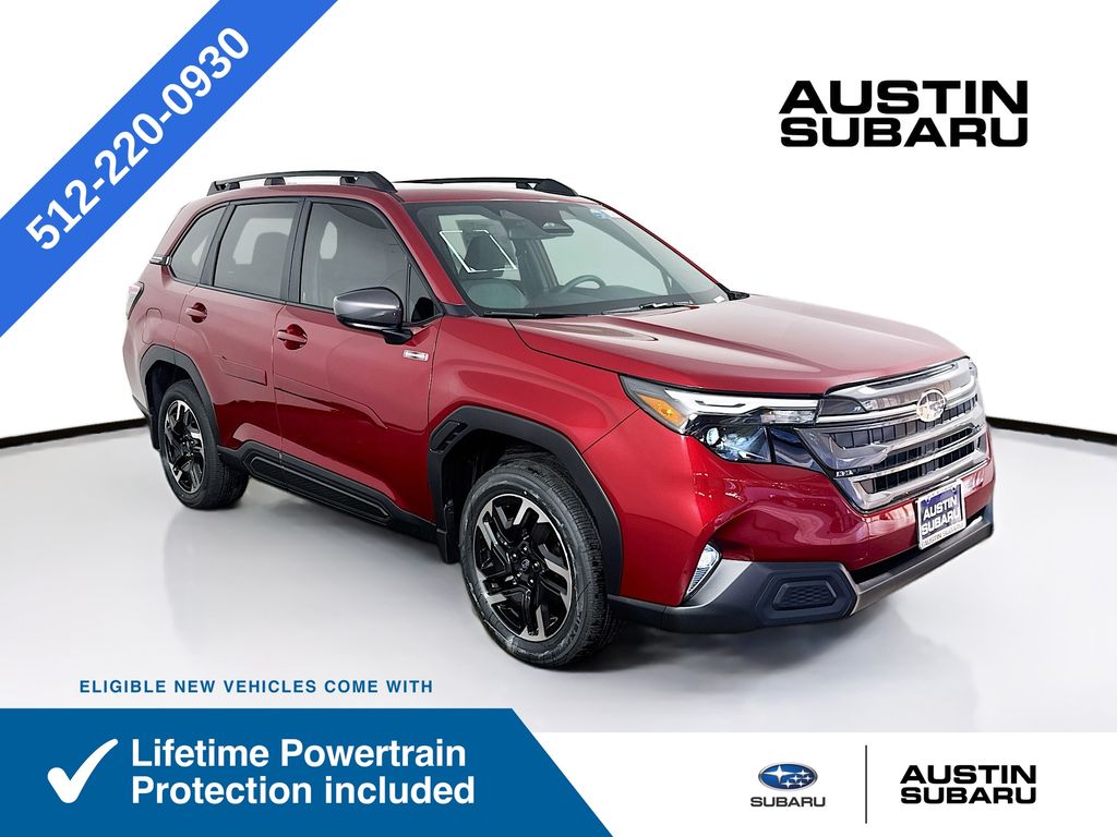 Crimson Red Pearl 2026 Subaru Forester Hybrid Premium AWD SUV / Crossover All-Wheel Drive Continuously Variable Transmission