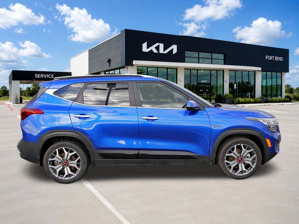 2022 Kia Seltos SX Blue at Joe Myers Mazda Kia