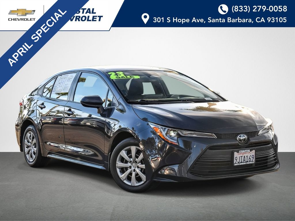Underground Gray/Midnight Black Metallic 2023 Toyota Corolla LE FWD Sedan Front-Wheel Drive Continuously Variable Transmission