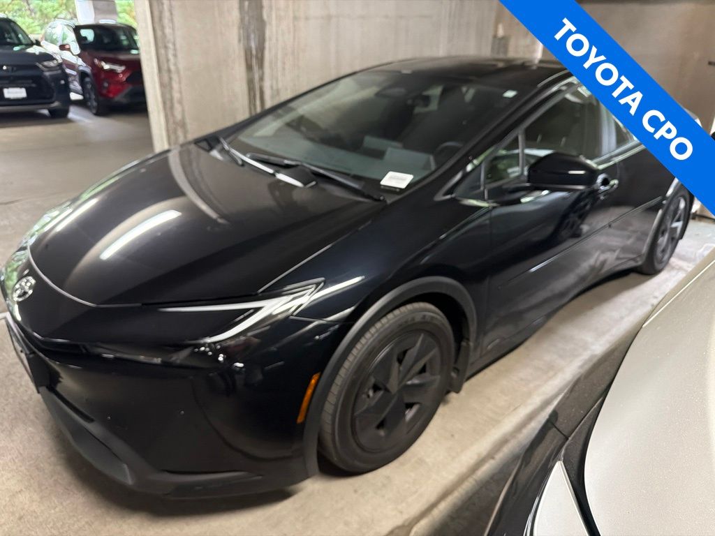 Midnight Black Metallic 2025 Toyota Prius Hatchback All-Wheel Drive Continuously Variable Transmission