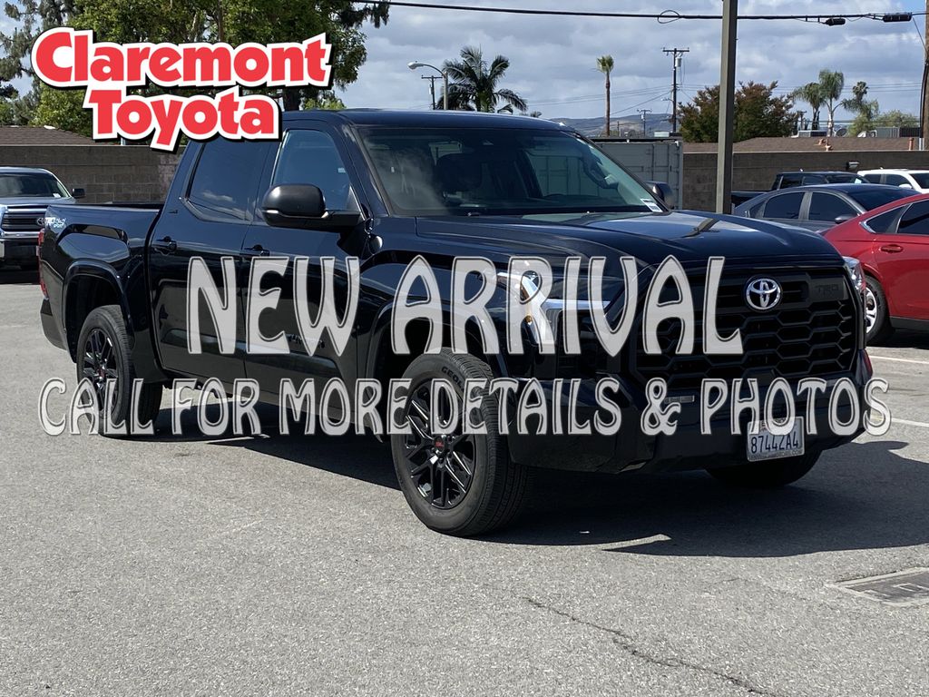Midnight Black Metallic 2024 Toyota Tundra SR5 CrewMax Cab 4WD Pickup Truck Four-Wheel Drive Automatic